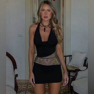 Outcast Crimson Mini Dress Black